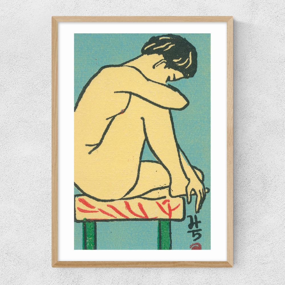 East End Prints Contemplative Nude Matchbox