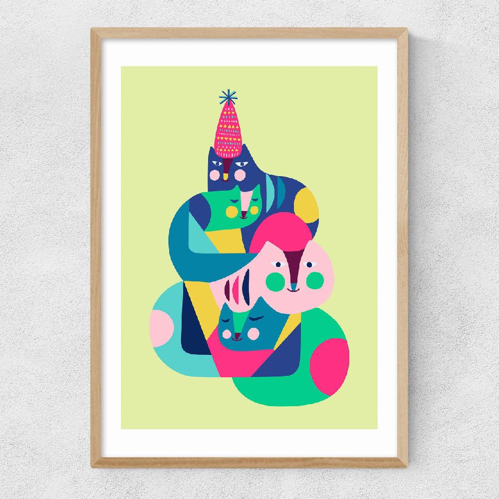 East End Prints Cozy Cats