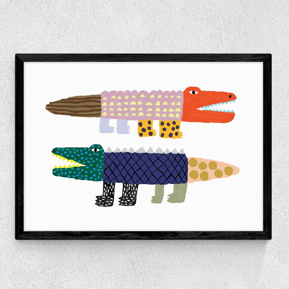 East End Prints Crocodile And Aligator