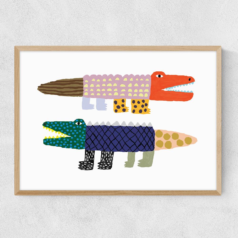 East End Prints Crocodile And Aligator