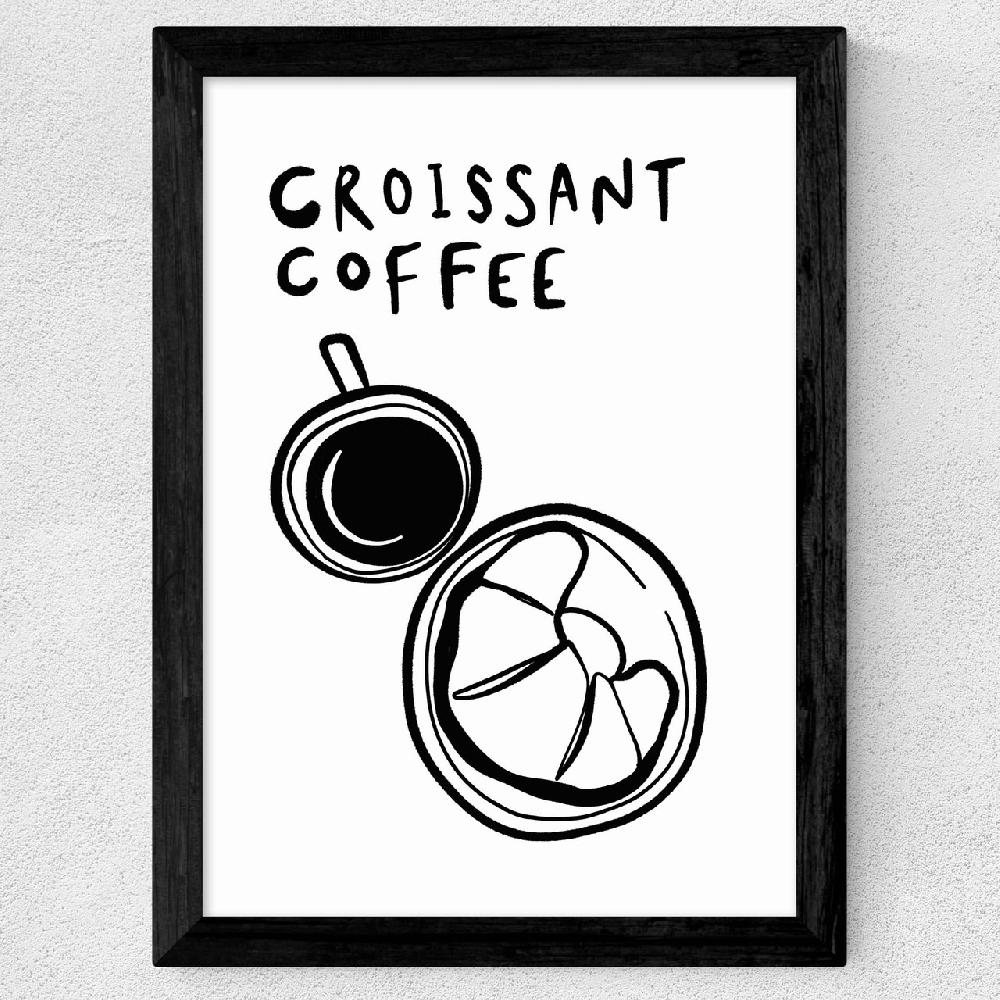 East End Prints Croissant Coffee