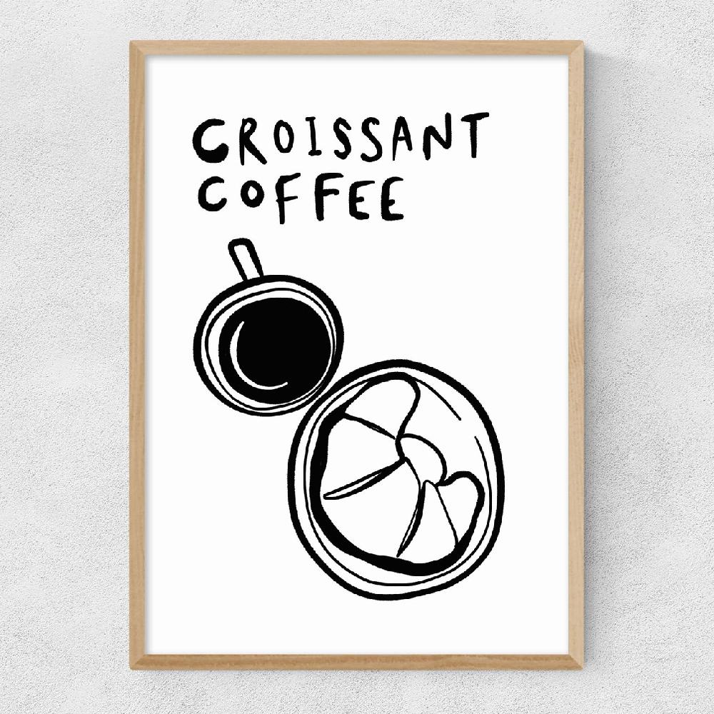 East End Prints Croissant Coffee