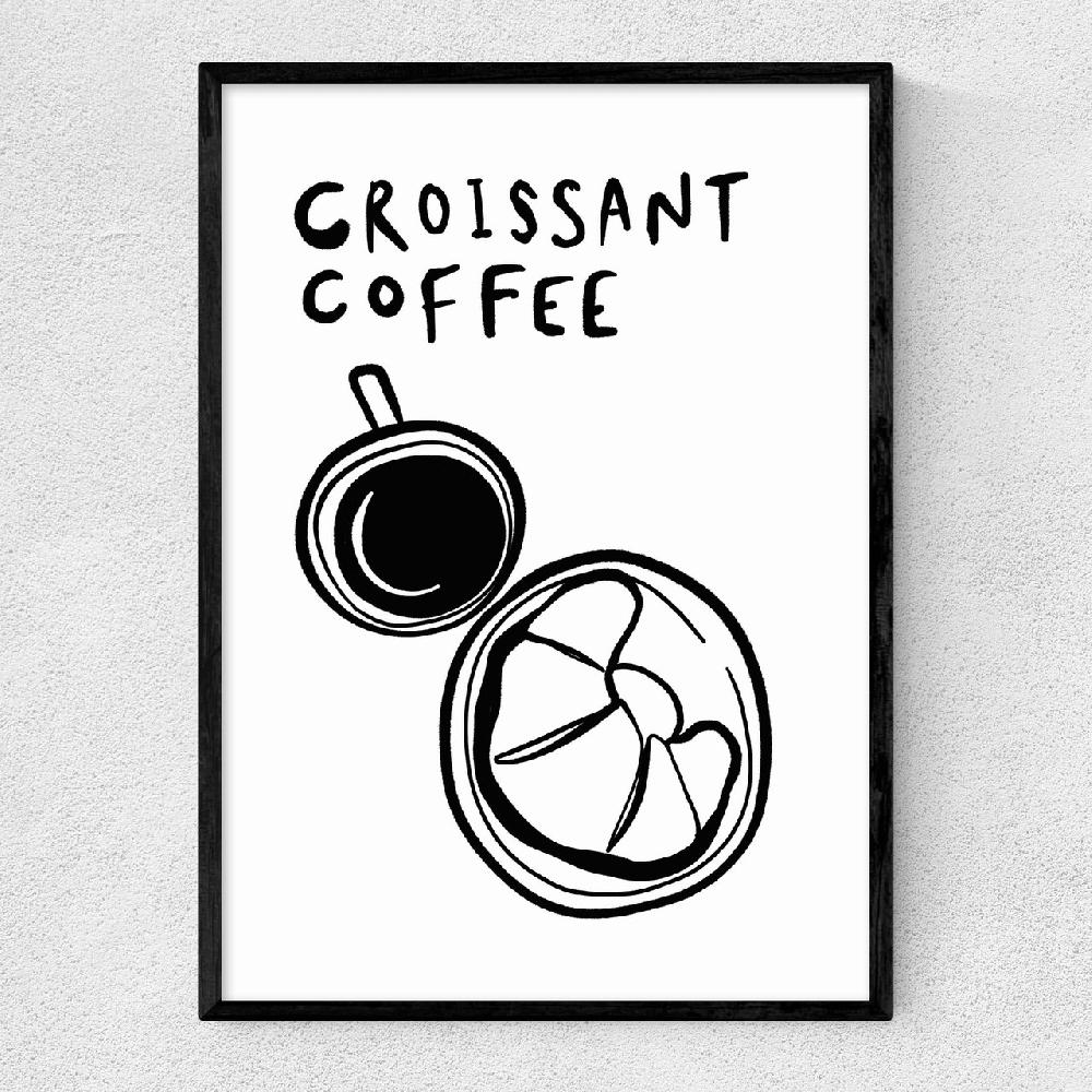 east end prints Croissant Coffee