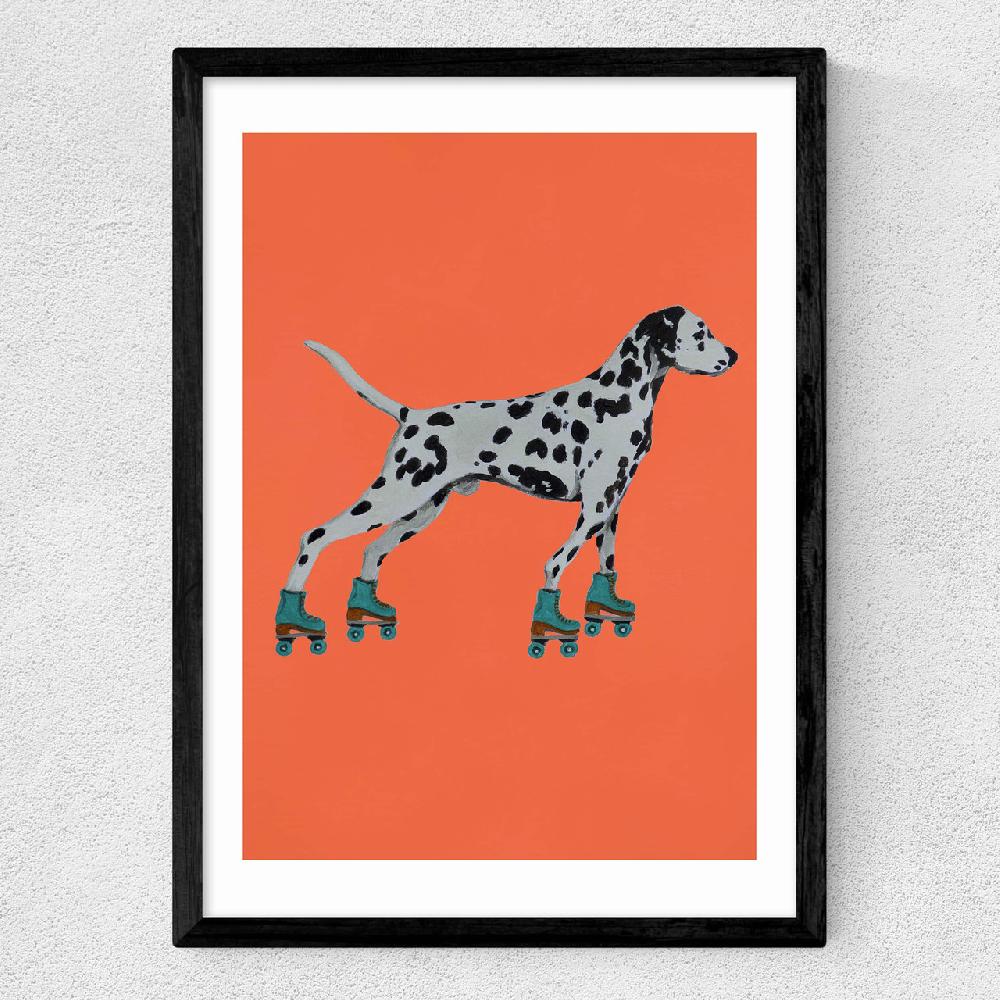 East End Prints Dalmatian With Rollerskates