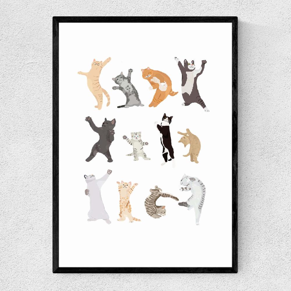 east end prints Dancing Cats