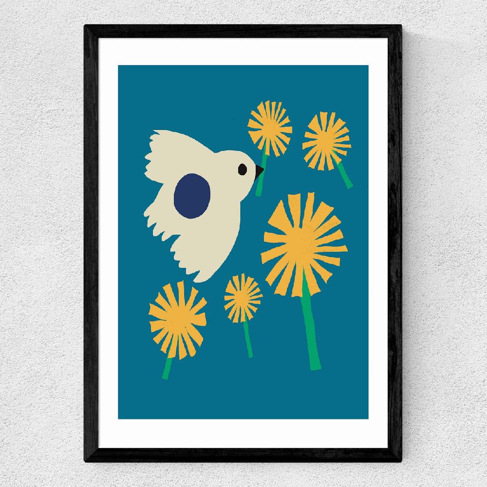 East End Prints Dandelion Bird