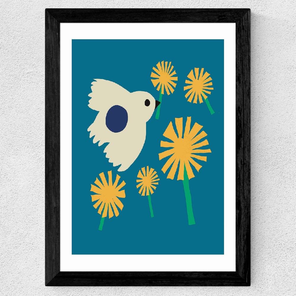 East End Prints Dandelion Bird