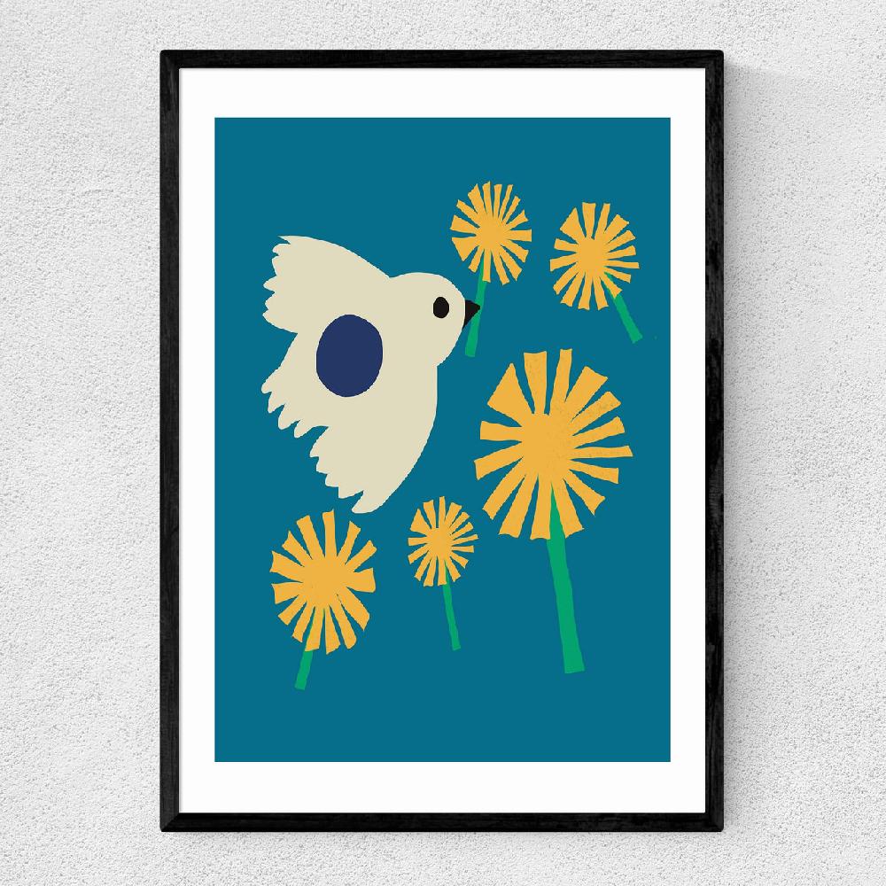 east end prints Dandelion Bird