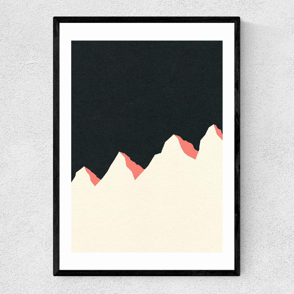 east end prints Dark Night White Mountain