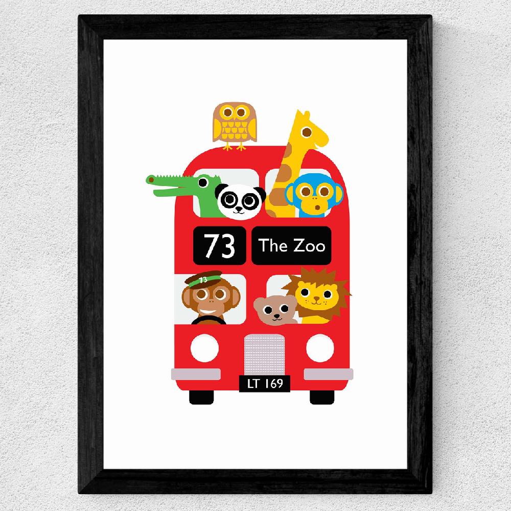 East End Prints Dicky Bird - London Bus Zoo