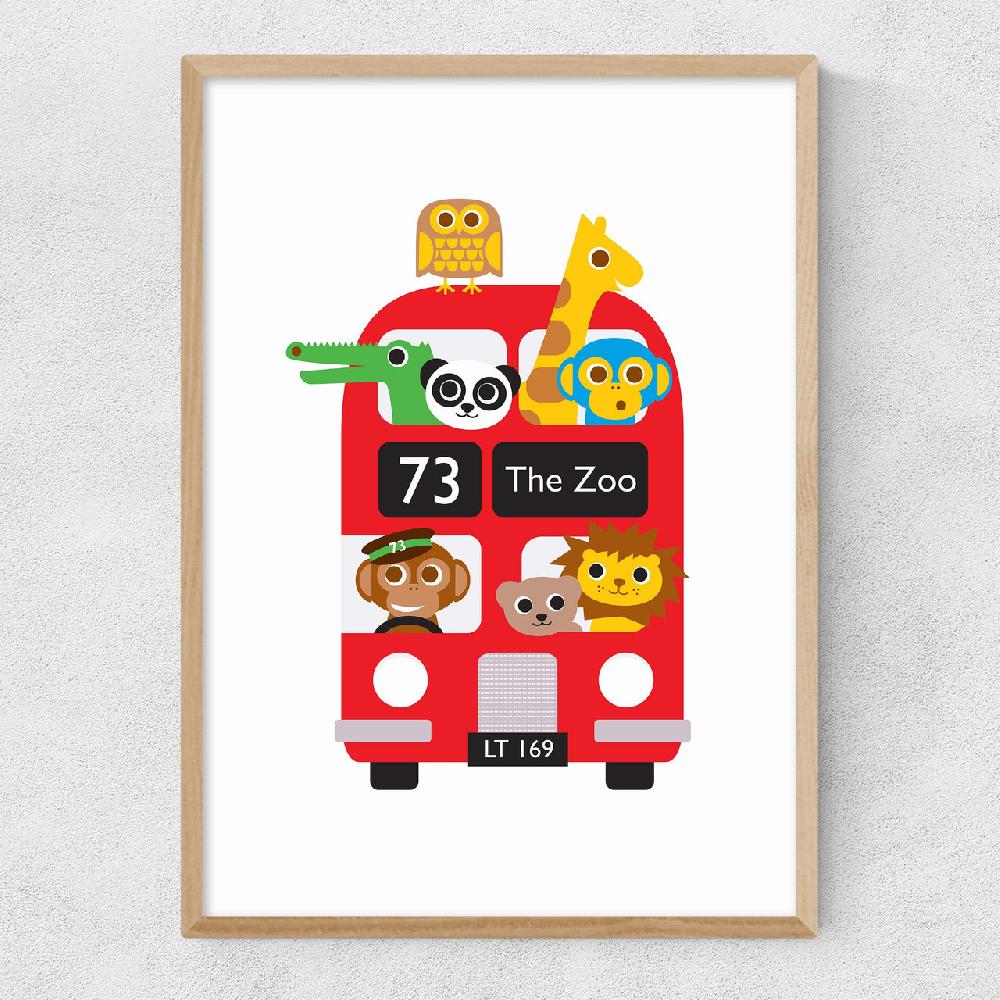 East End Prints Dicky Bird - London Bus Zoo