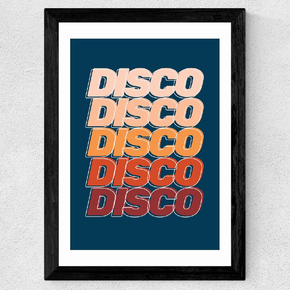 East End Prints Disco Disco Blue