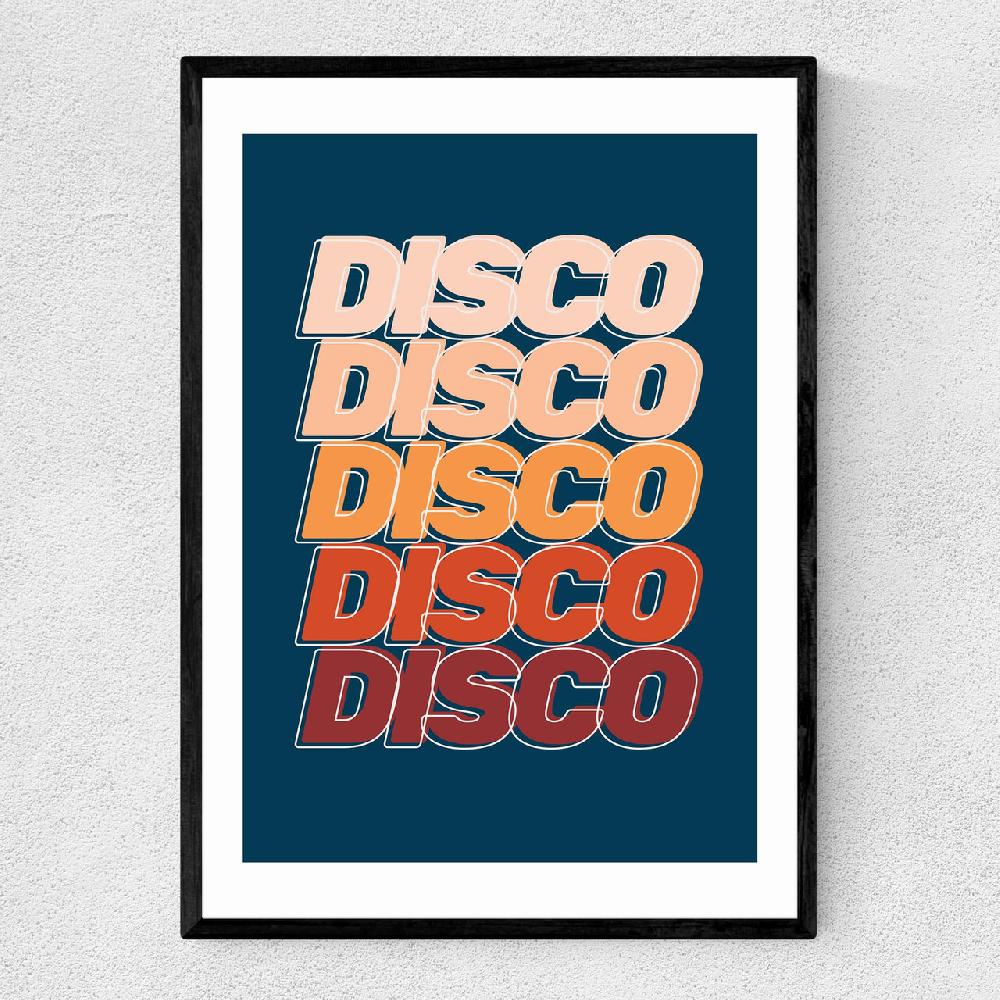 east end prints Disco Disco Blue