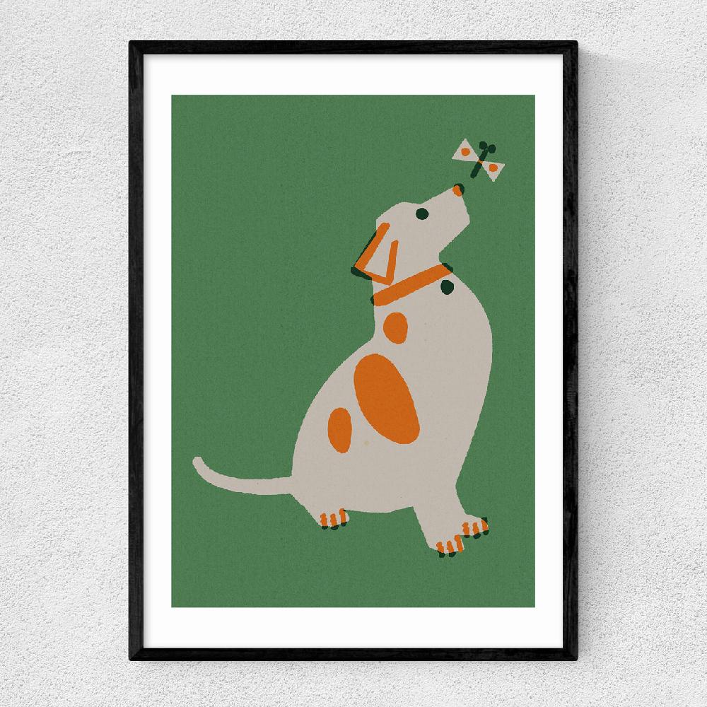 east end prints Dog and Butterfly
