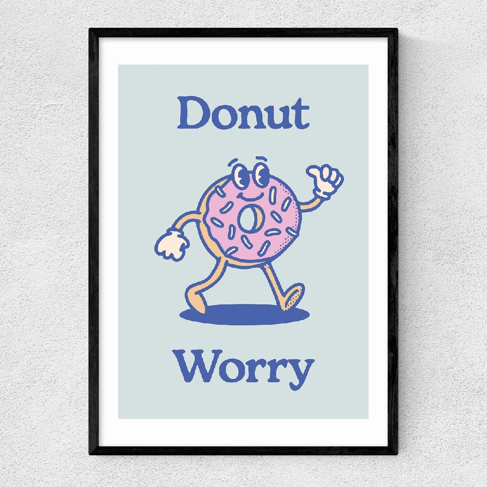 east end prints Donut Worry