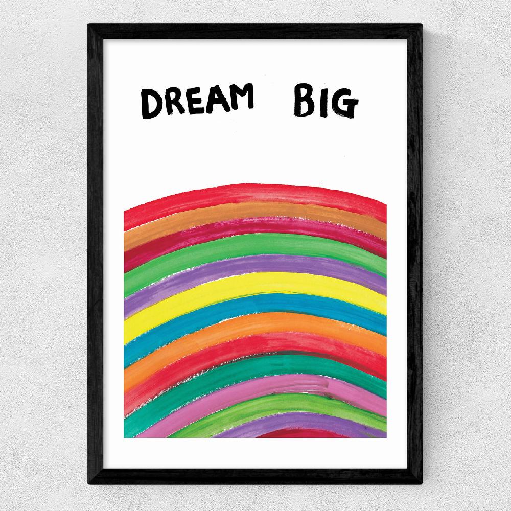 East End Prints Dream Big Rainbow