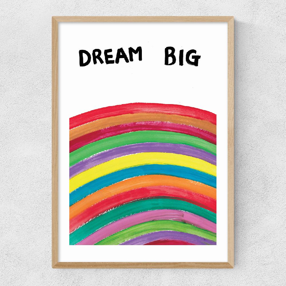 East End Prints Dream Big Rainbow