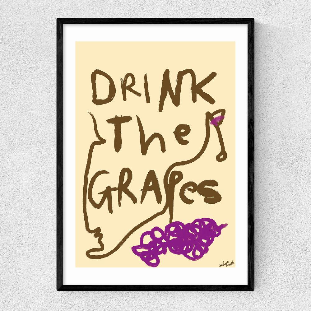 east end prints Drink The Grapes