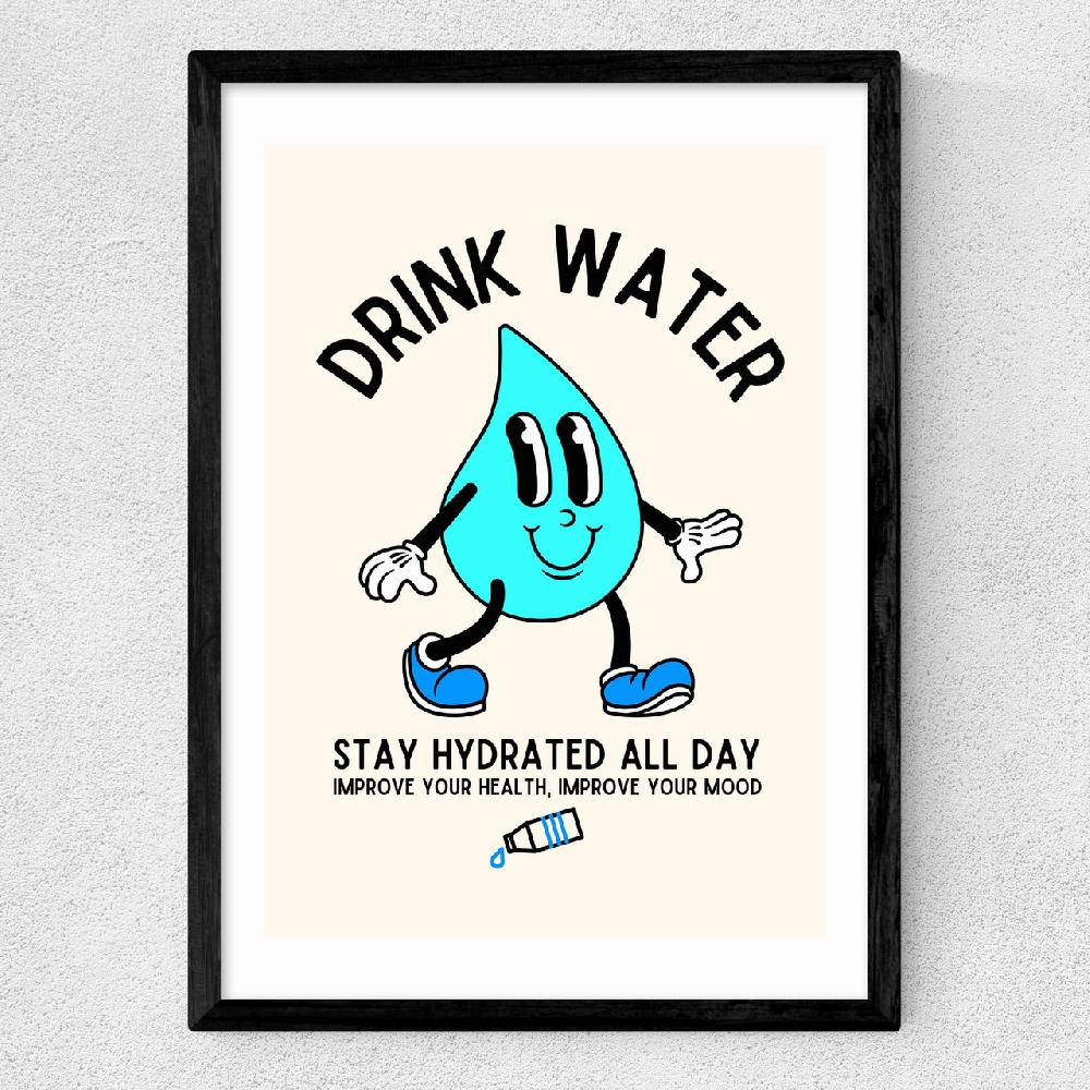 East End Prints Drink Water