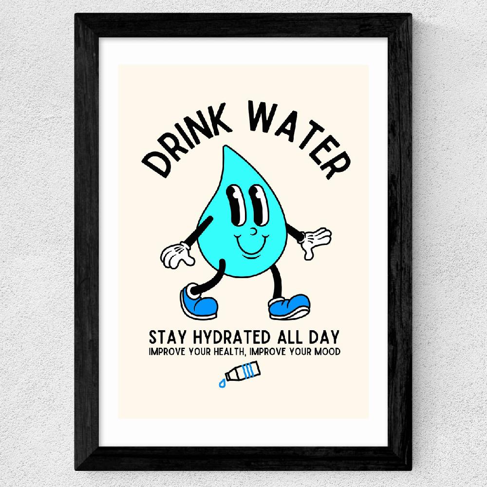 East End Prints Drink Water