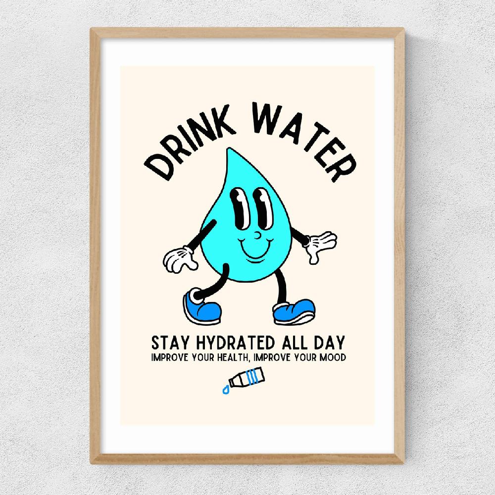 East End Prints Drink Water