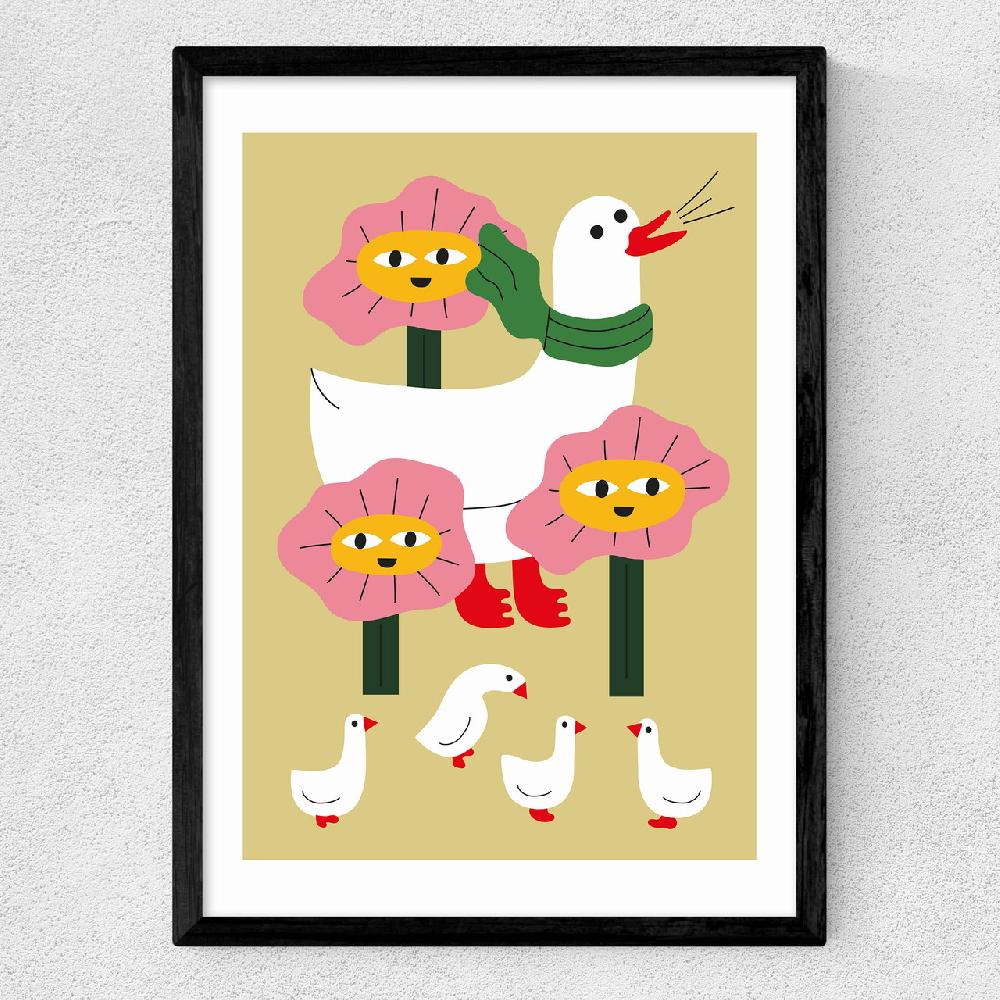 East End Prints Duck Family Mother