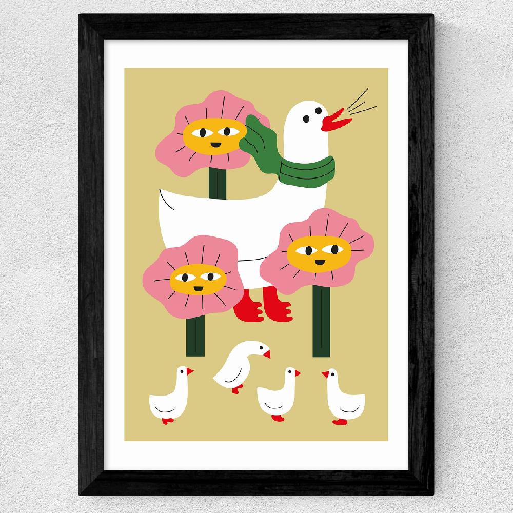 East End Prints Duck Family Mother