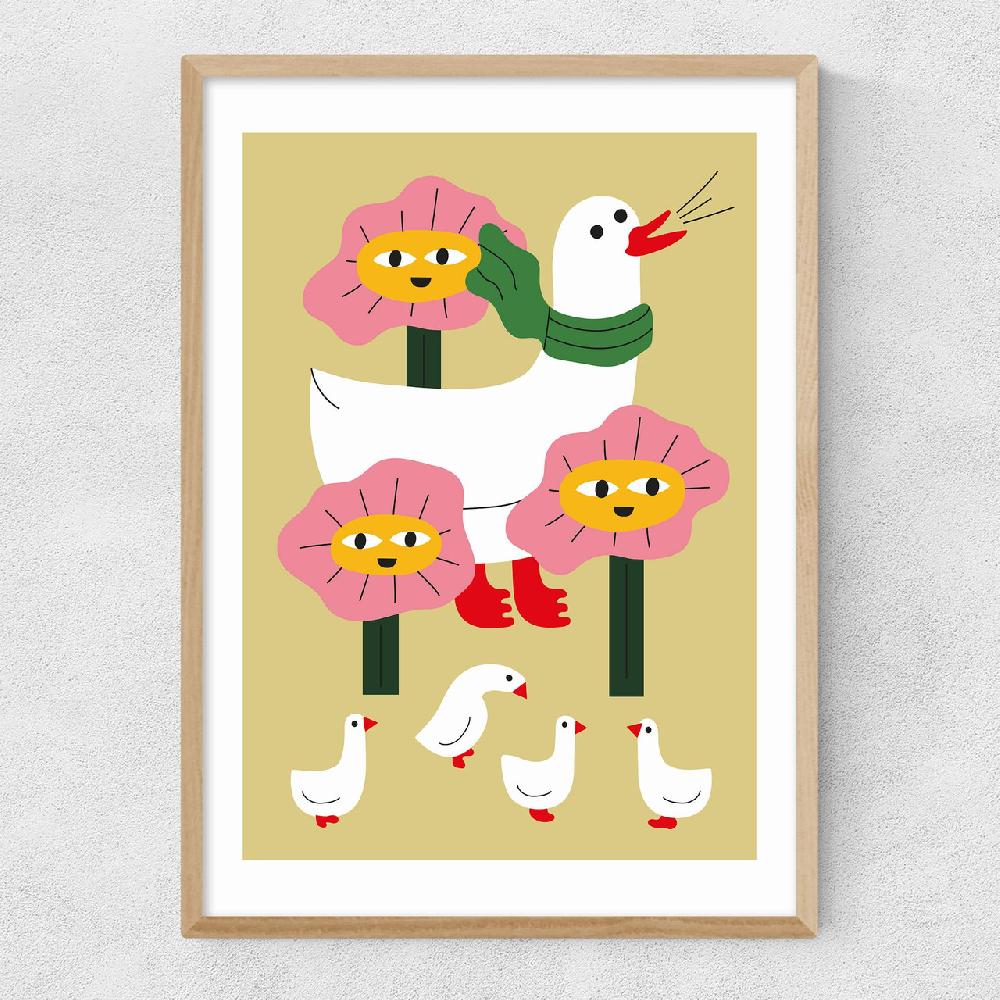 East End Prints Duck Family Mother