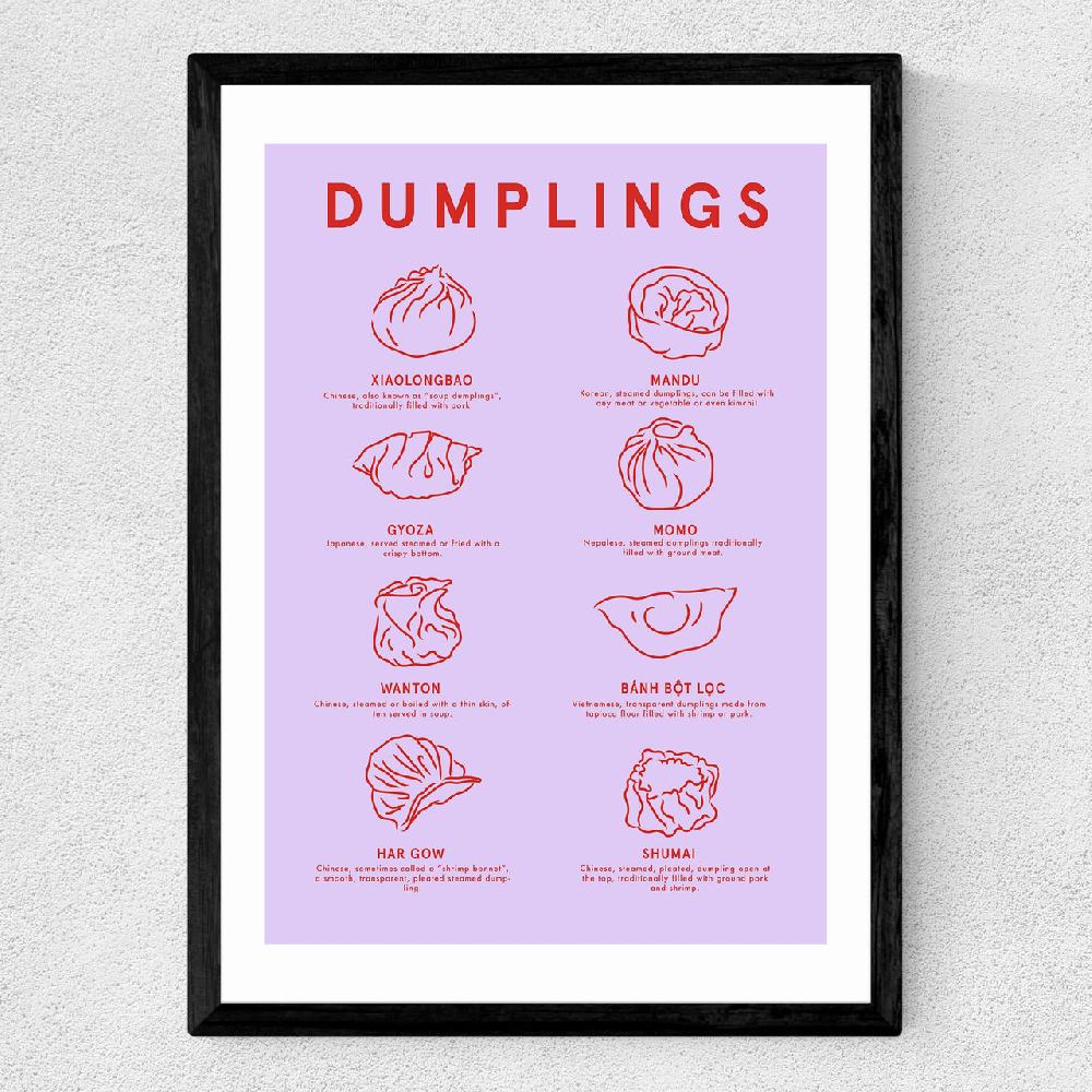 East End Prints Dumpling Menu (Purple)