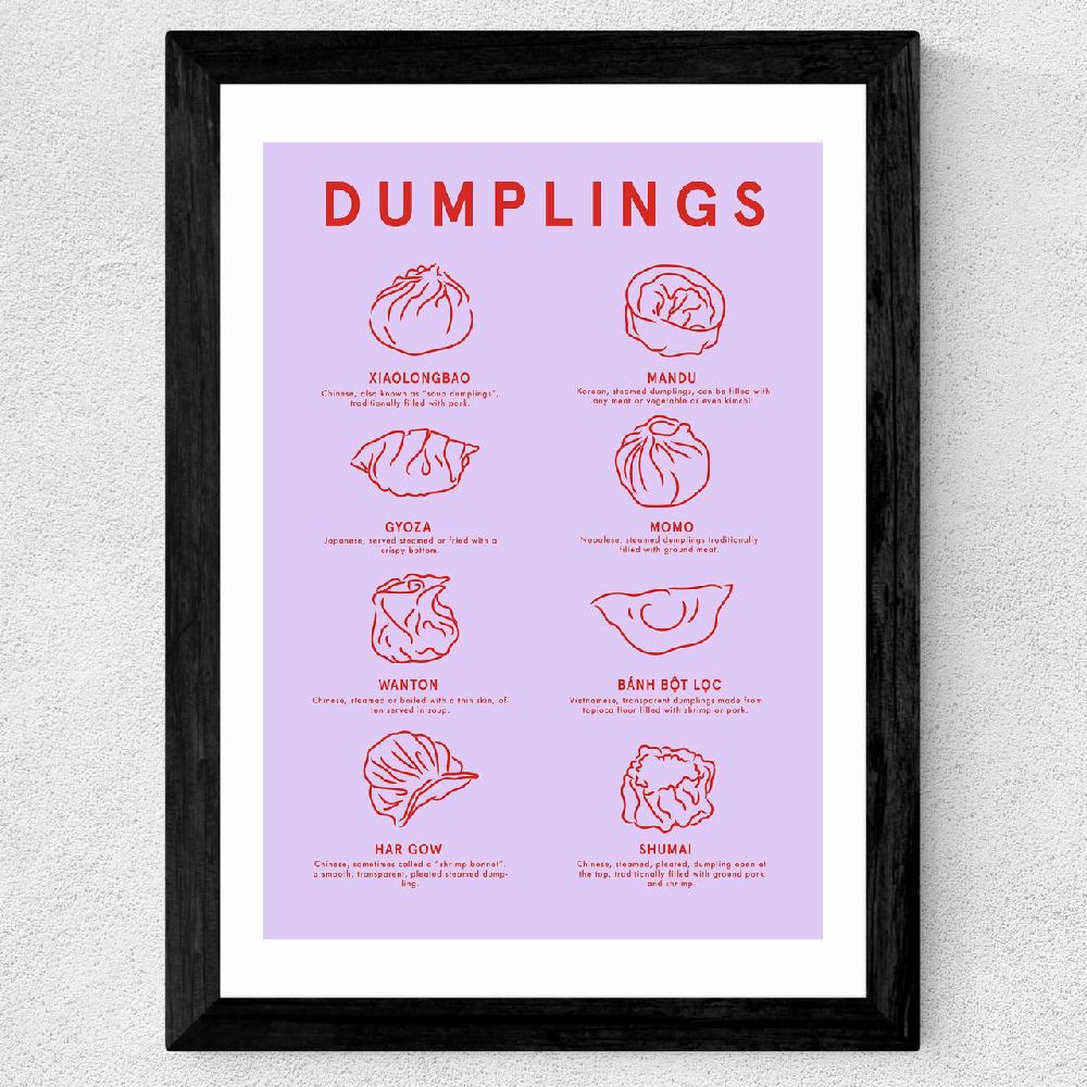 East End Prints Dumpling Menu (Purple)