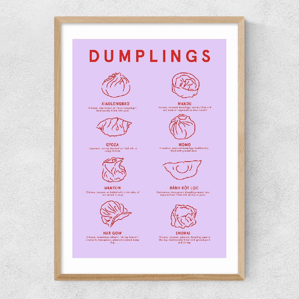 East End Prints Dumpling Menu (Purple)