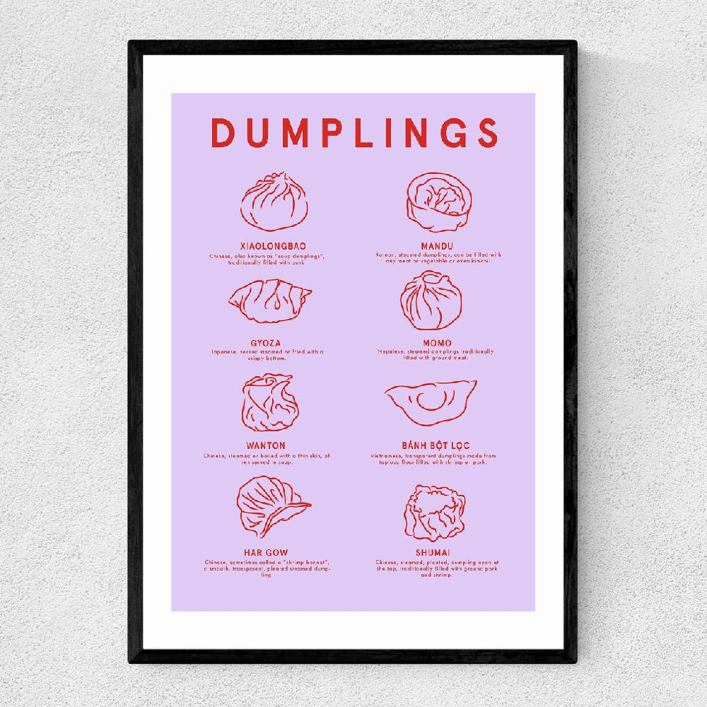 east end prints Dumpling Menu (Purple)