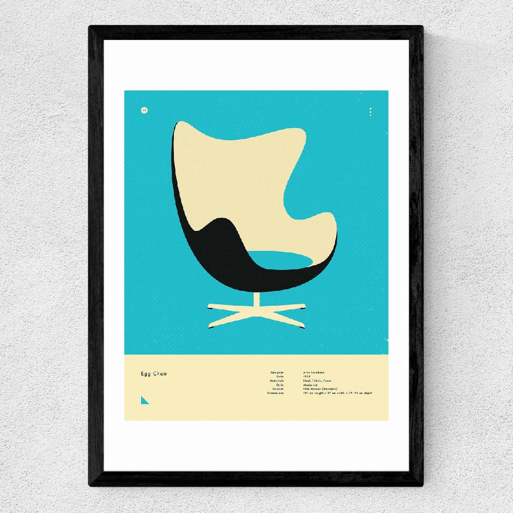 East End Prints Egg Chair By Jazzberry Blue