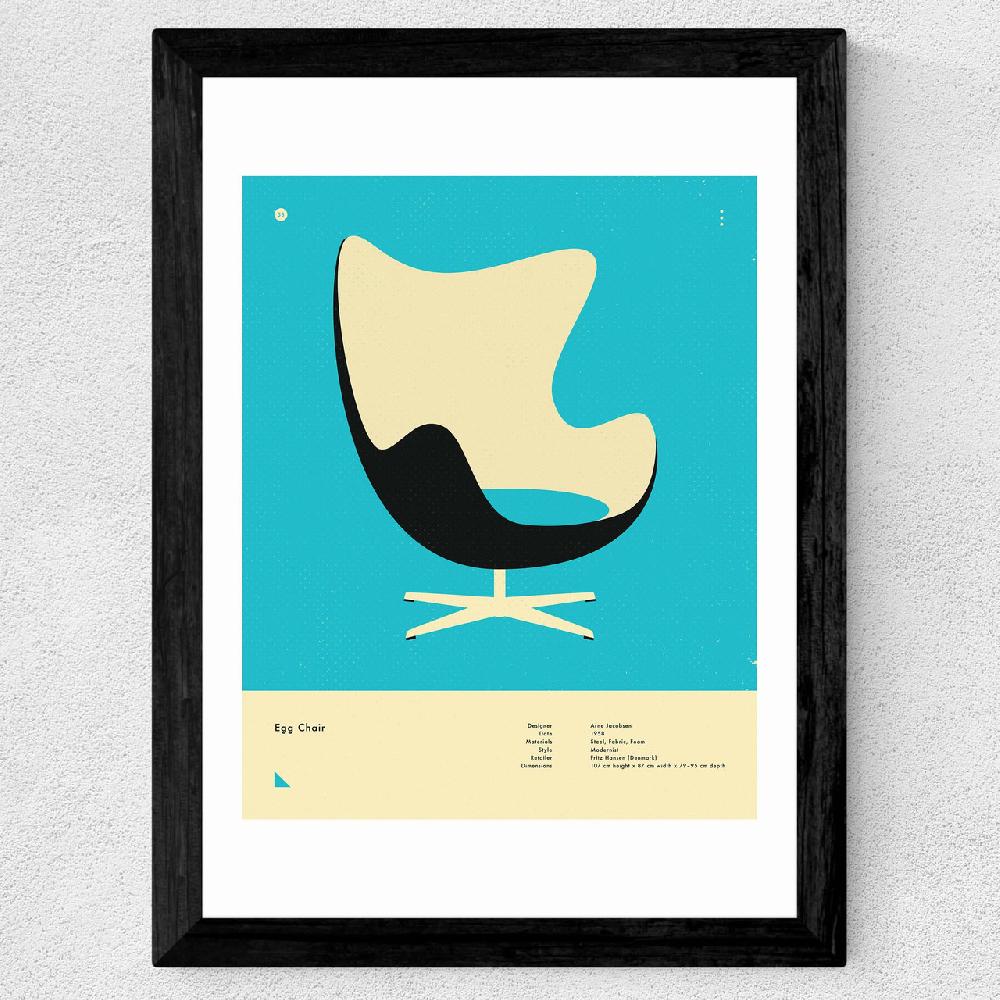 East End Prints Egg Chair By Jazzberry Blue