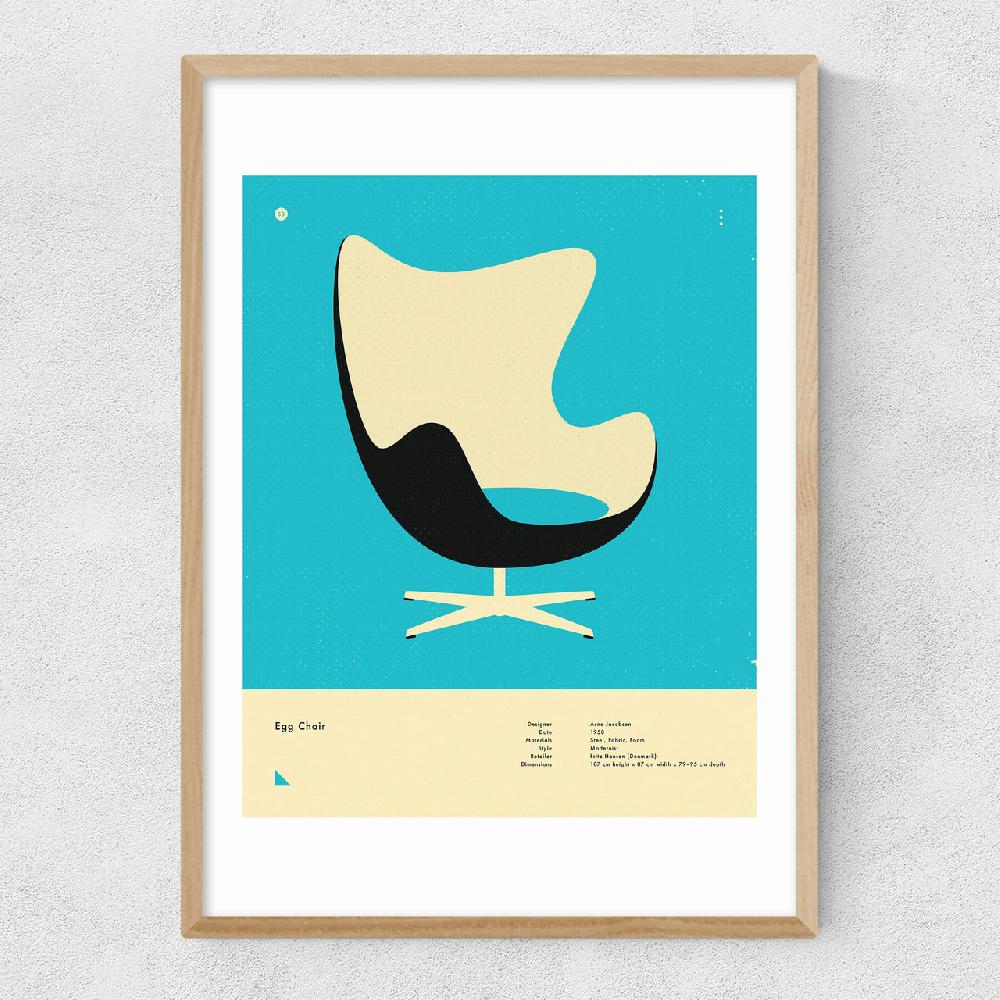 East End Prints Egg Chair By Jazzberry Blue