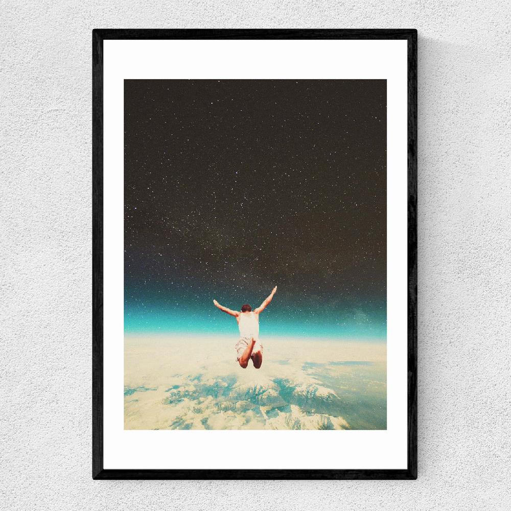 east end prints Falling with a hidden smile