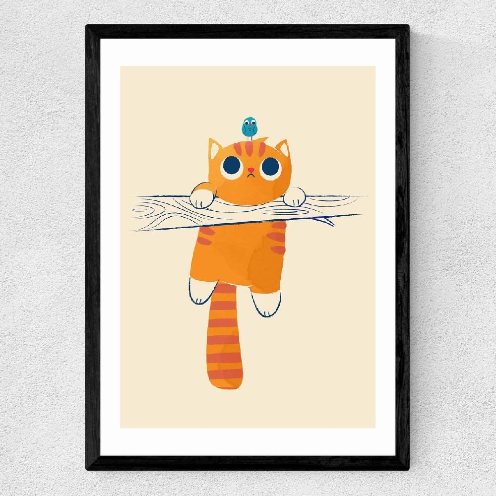 East End Prints Fat Cat Little Bird