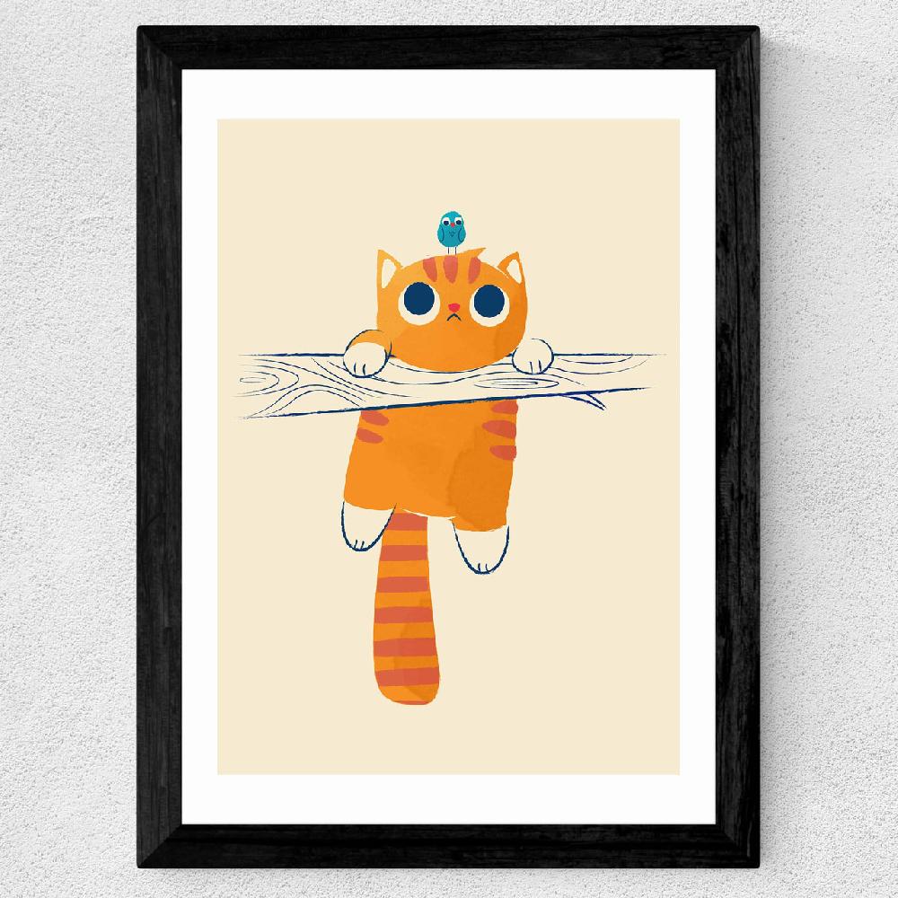 East End Prints Fat Cat Little Bird