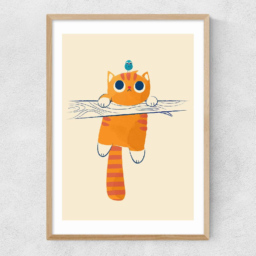 East End Prints Fat Cat Little Bird