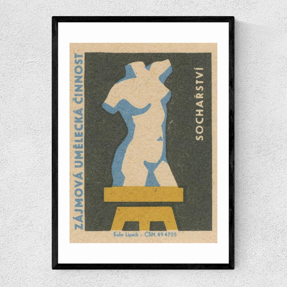 east end prints Figure Matchbox Label
