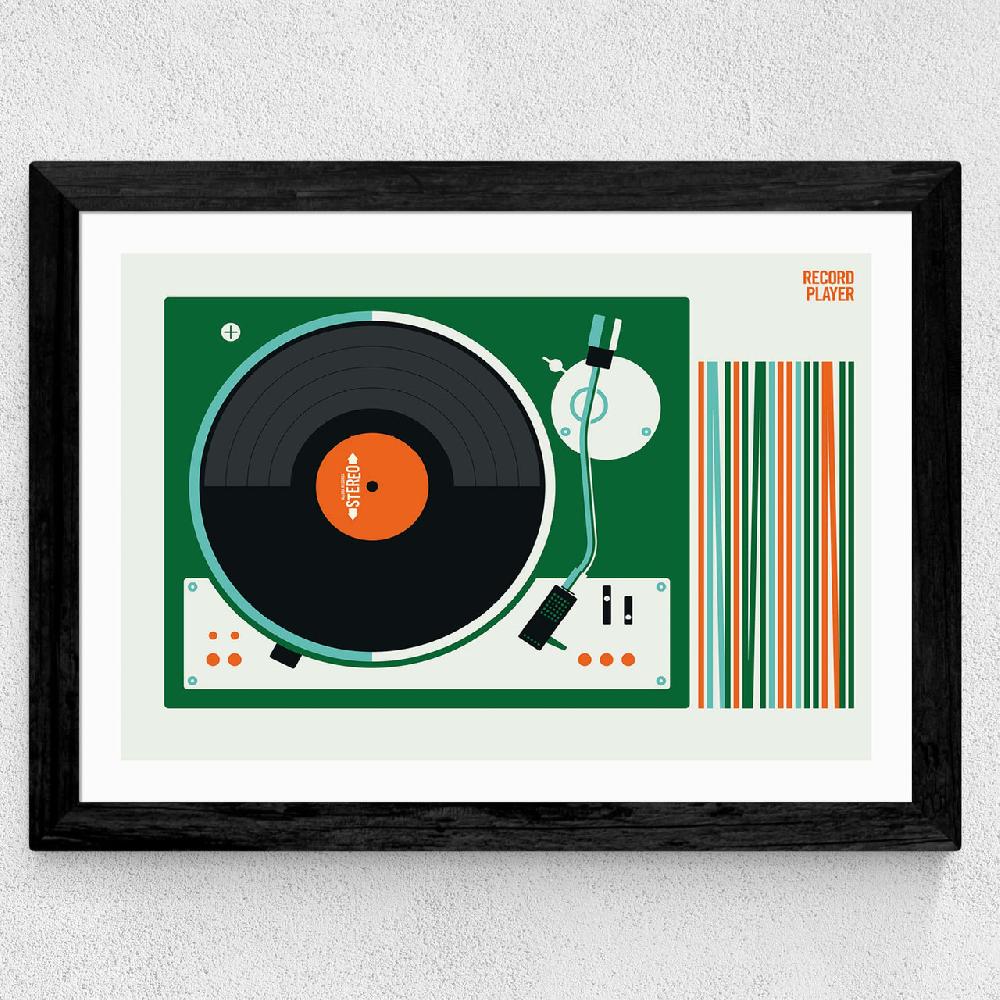 East End Prints Fin Record Player TK