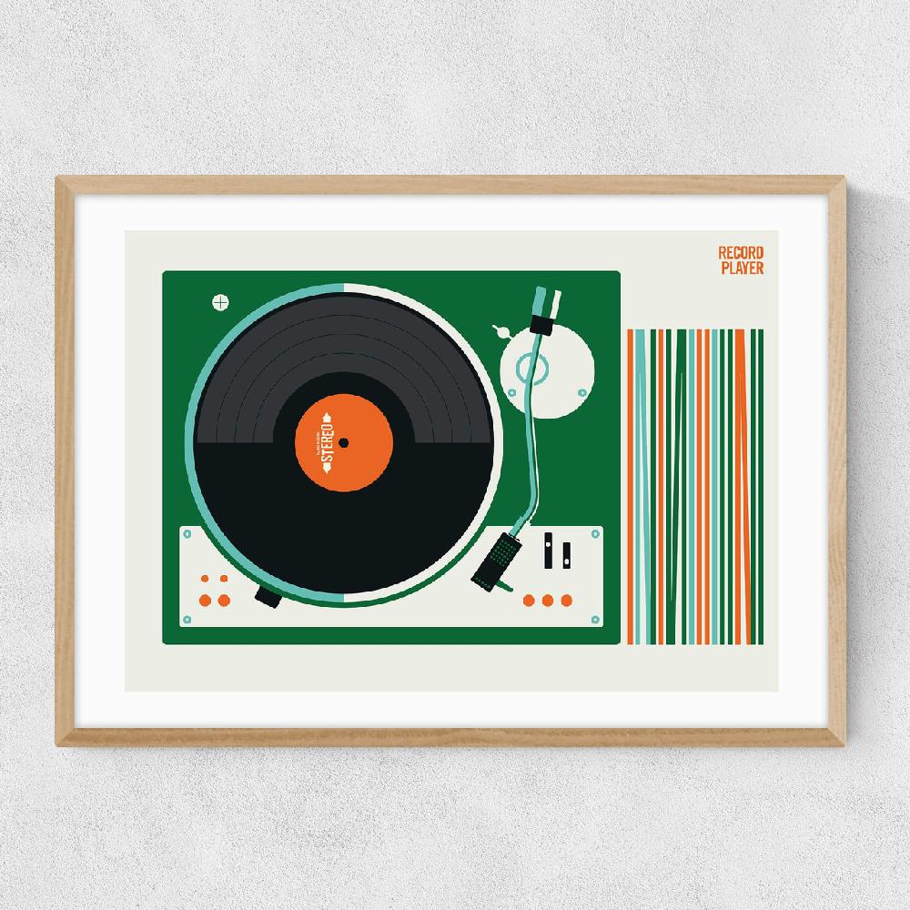 East End Prints Fin Record Player TK