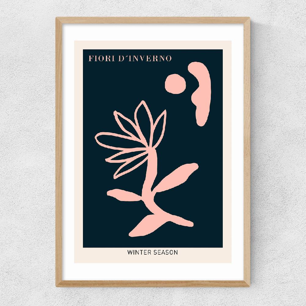 East End Prints Fiori D'Inverno Pink