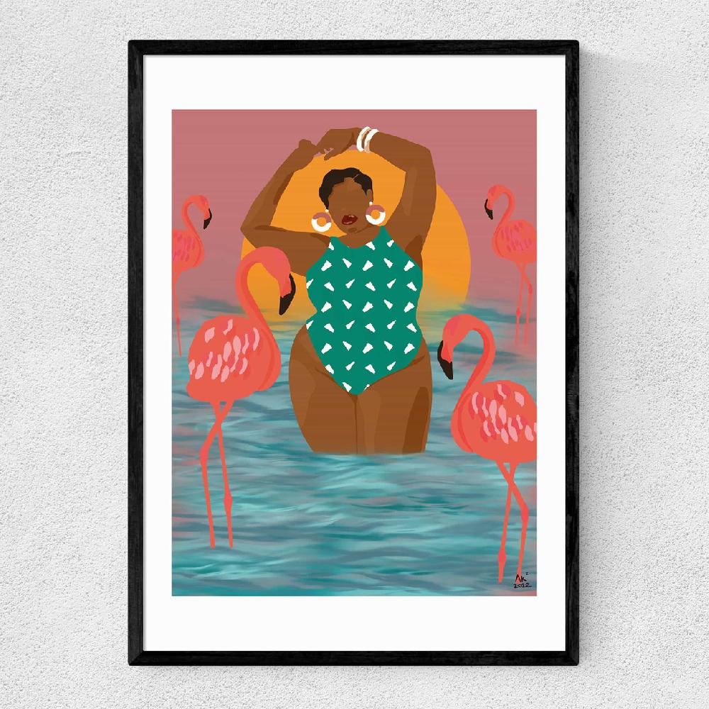 east end prints Flamingo Beach