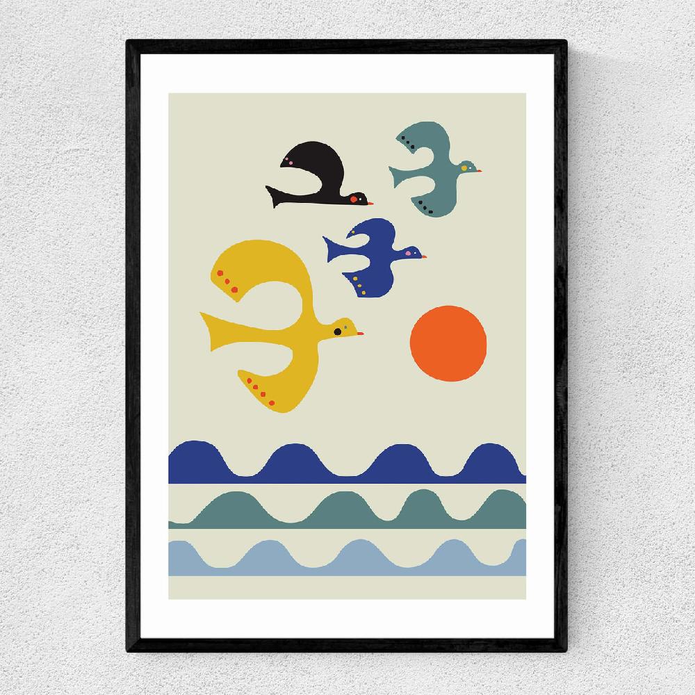 east end prints Flock of Birds