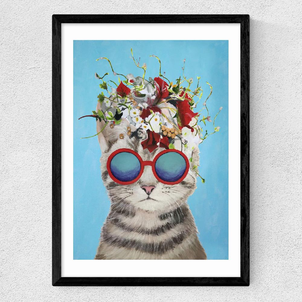 East End Prints Flower Cat