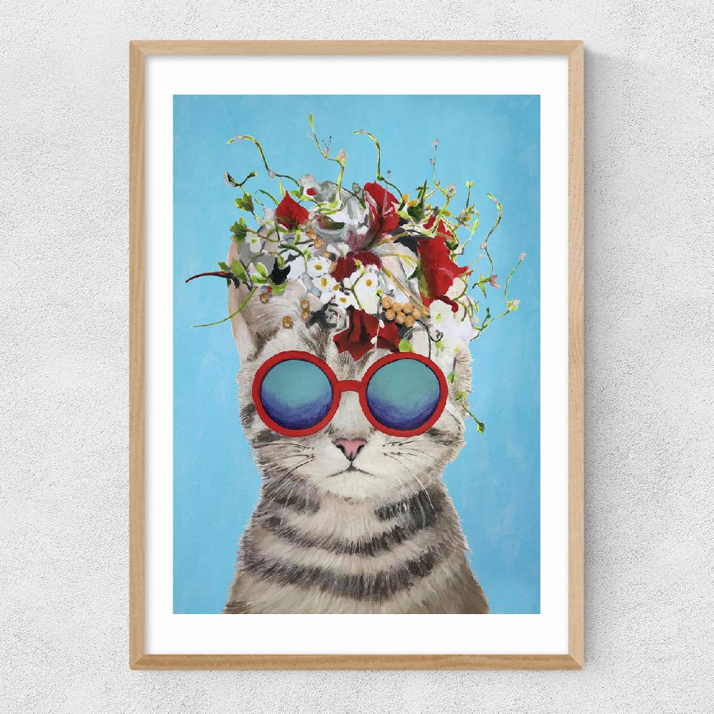 East End Prints Flower Cat
