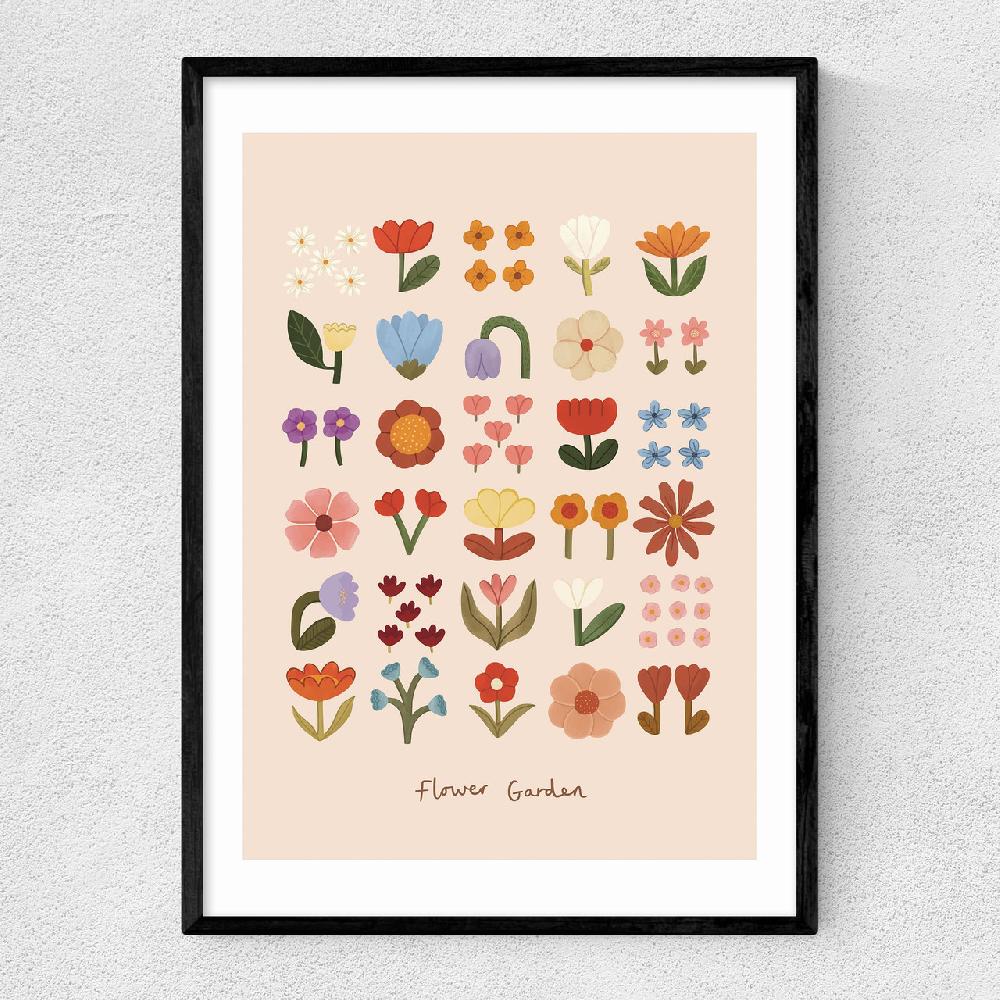 east end prints Flower Garden Soft Pink