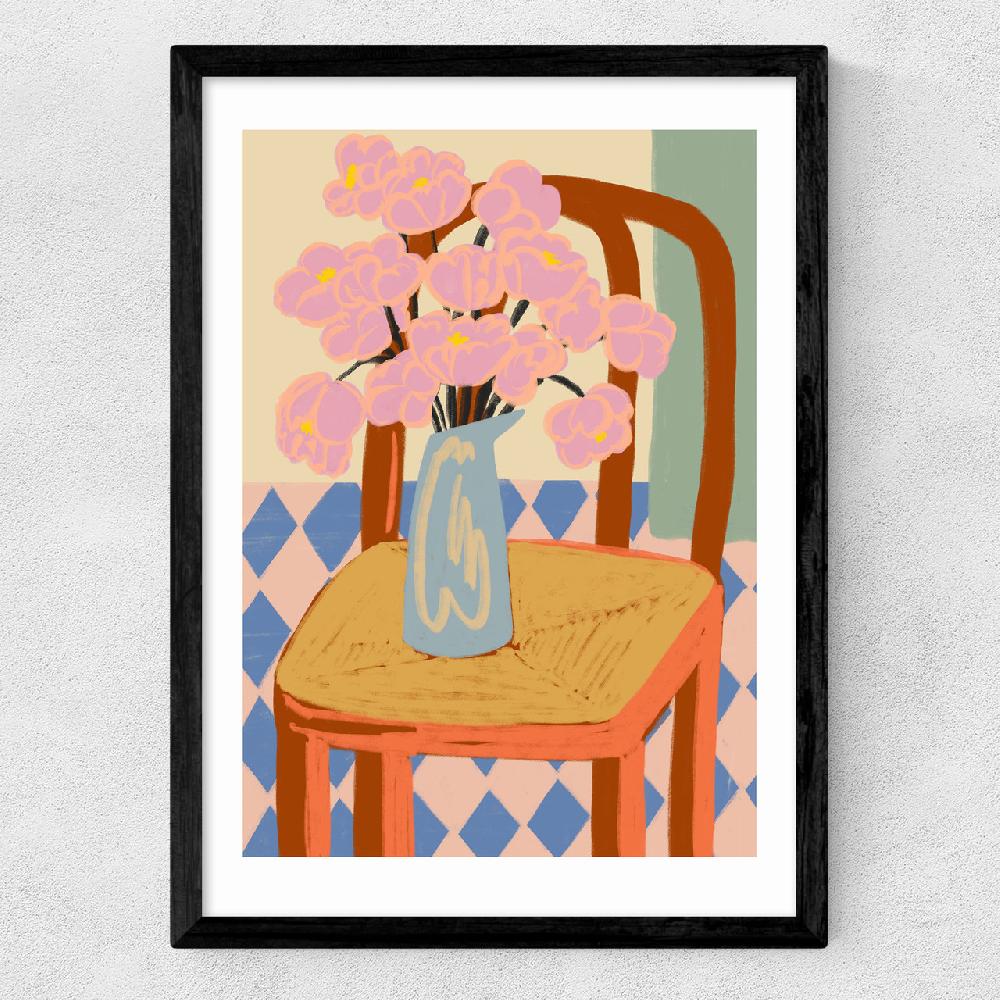 East End Prints Flowers On A Chair