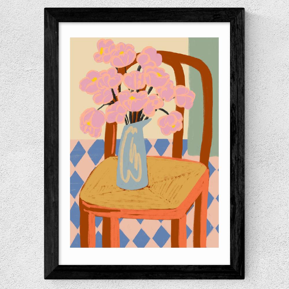 East End Prints Flowers On A Chair